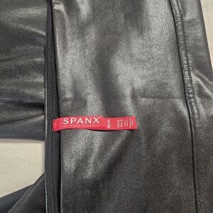 Spanx Black Faux Leather Leggings